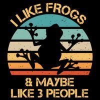 I Like Frogs And Maybe Like 3 People Vintage Bucket Hat