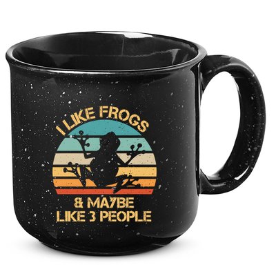 I Like Frogs And Maybe Like 3 People Vintage 15oz Campfire Ceramic Mug