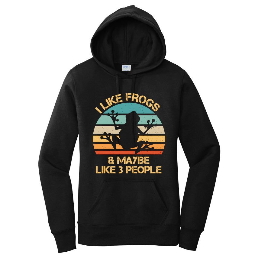 I Like Frogs And Maybe Like 3 People Vintage Women's Pullover Hoodie