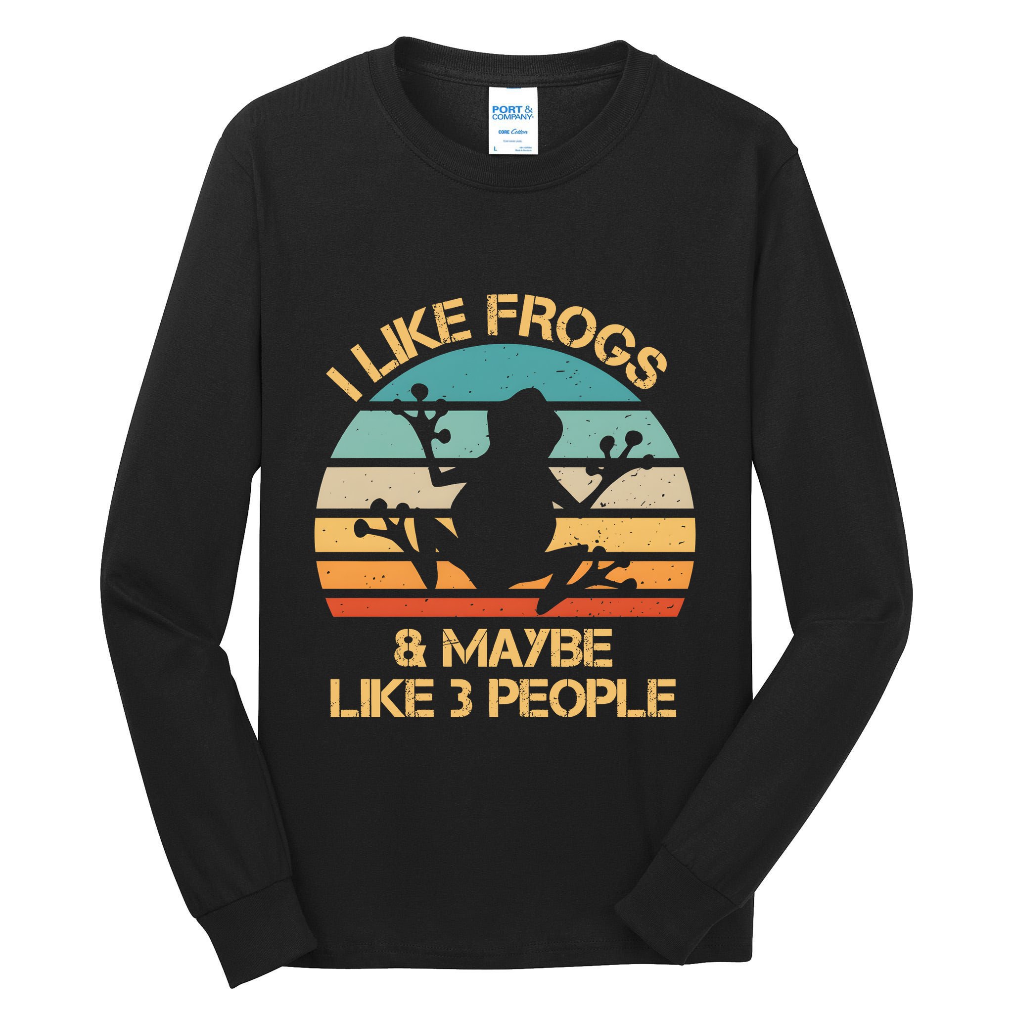 I Like Frogs And Maybe Like 3 People Vintage Tall Long Sleeve T-Shirt