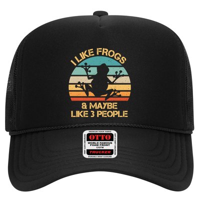 I Like Frogs And Maybe Like 3 People Vintage Trucker Hat