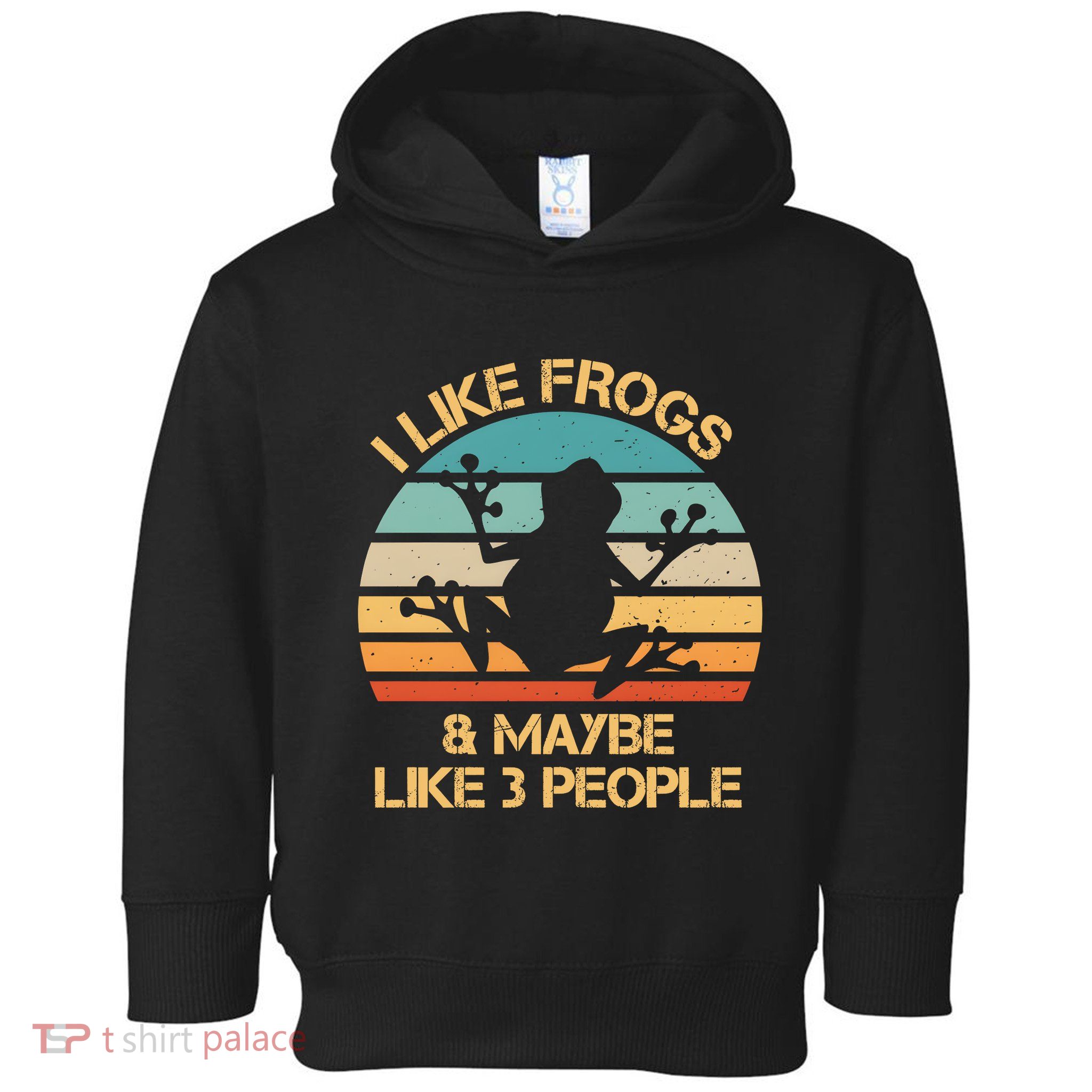 I Like Frogs And Maybe Like 3 People Vintage Toddler Hoodie