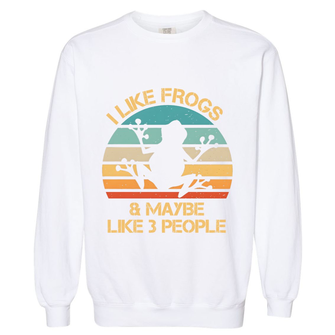 I Like Frogs And Maybe Like 3 People Vintage Garment-Dyed Sweatshirt