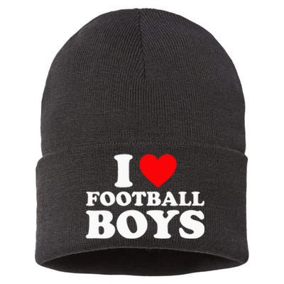 I Love Football Sustainable Knit Beanie