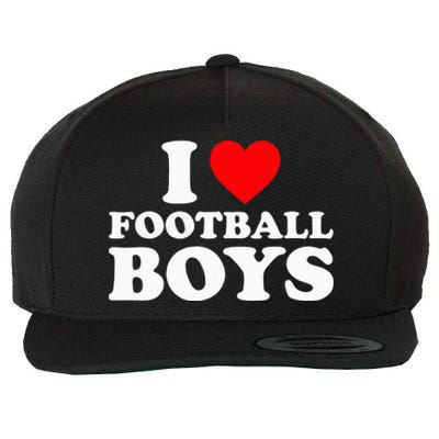 I Love Football Wool Snapback Cap