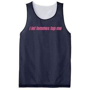 I Let Femmes Top Me Funny Lesbian Bisexual Mesh Reversible Basketball Jersey Tank