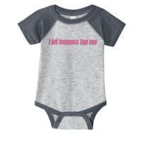 I Let Femmes Top Me Funny Lesbian Bisexual Infant Baby Jersey Bodysuit