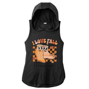 I Love Fall (Prevention) Ladies PosiCharge Tri-Blend Wicking Draft Hoodie Tank