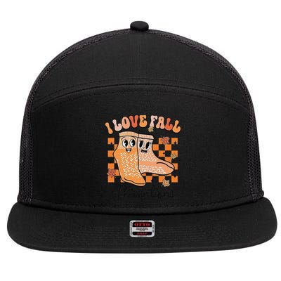 I Love Fall (Prevention) 7 Panel Mesh Trucker Snapback Hat