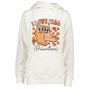 I Love Fall (Prevention) Womens Funnel Neck Pullover Hood