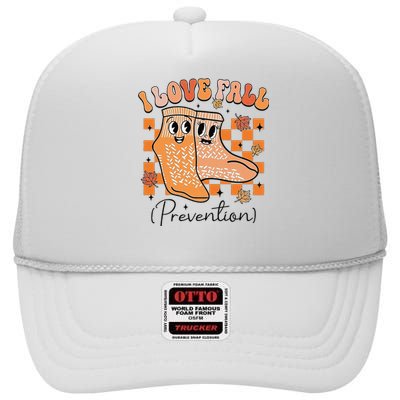 I Love Fall (Prevention) High Crown Mesh Back Trucker Hat