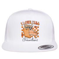 I Love Fall (Prevention) Flat Bill Trucker Hat