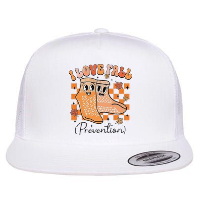 I Love Fall (Prevention) Flat Bill Trucker Hat