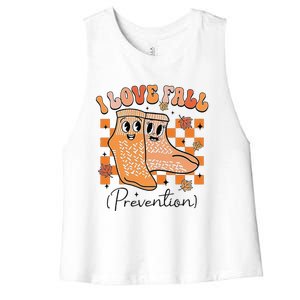 I Love Fall (Prevention) Women's Racerback Cropped Tank