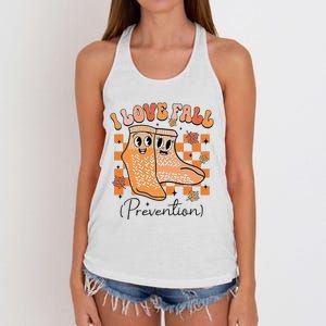 I Love Fall (Prevention) Women's Knotted Racerback Tank