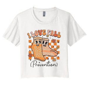 I Love Fall (Prevention) Women's Crop Top Tee