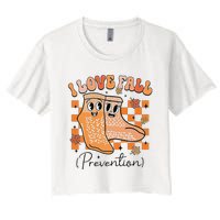 I Love Fall (Prevention) Women's Crop Top Tee