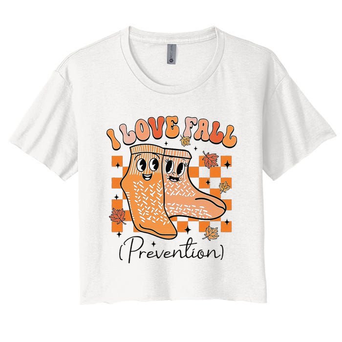 I Love Fall (Prevention) Women's Crop Top Tee