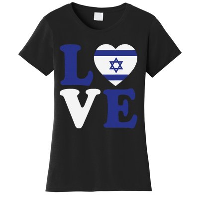 Israel Love Flag I Stand With Israel Heritage Israeli Flag   Women's T-Shirt