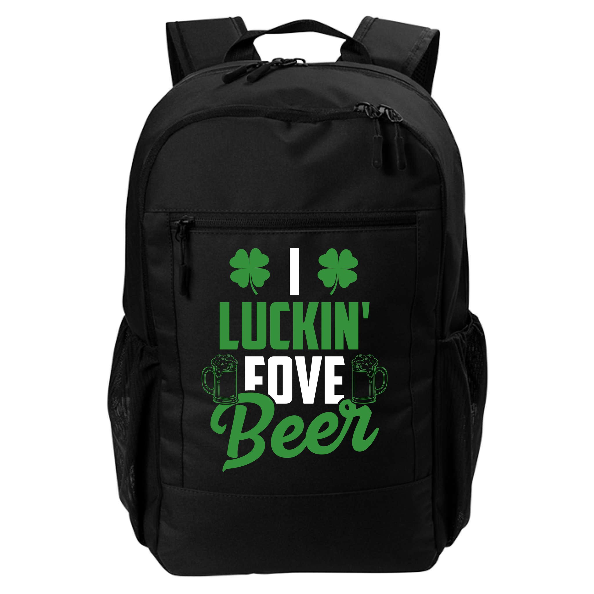I Luckin Fove Beer Funny St Patrick's Day Backpack