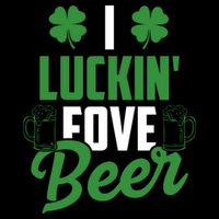 I Luckin Fove Beer Funny St Patrick's Day 7-Panel Snapback Hat