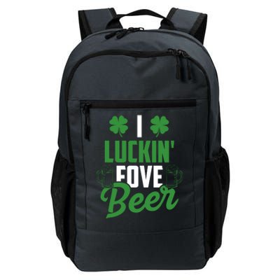 I Luckin Fove Beer Funny St Patrick's Day Daily Commute Backpack