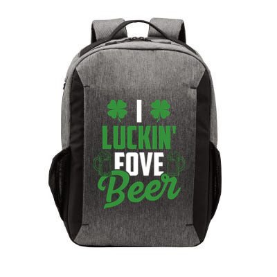I Luckin Fove Beer Funny St Patrick's Day Vector Backpack