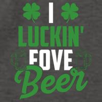 I Luckin Fove Beer Funny St Patrick's Day Vector Backpack