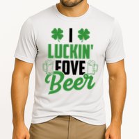 I Luckin Fove Beer Funny St Patrick's Day Cooling Performance Crew T-Shirt