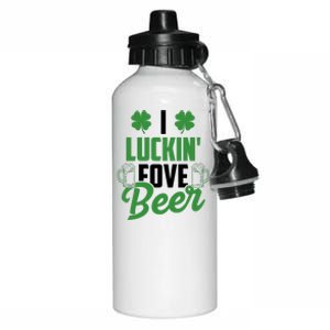 I Luckin Fove Beer Funny St Patrick's Day Aluminum Water Bottle