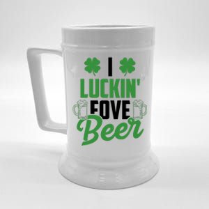 I Luckin Fove Beer Funny St Patrick's Day Beer Stein