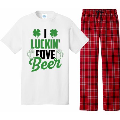 I Luckin Fove Beer Funny St Patrick's Day Pajama Set