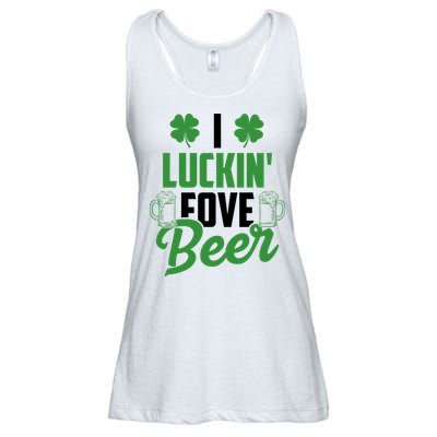 I Luckin Fove Beer Funny St Patrick's Day Ladies Essential Flowy Tank