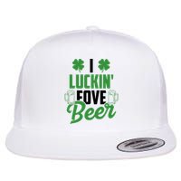 I Luckin Fove Beer Funny St Patrick's Day Flatbill Hat