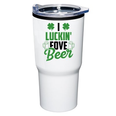 I Luckin Fove Beer Funny St Patrick's Day Tumbler