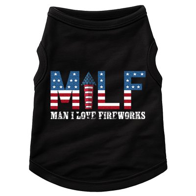 I Love Fireworks Funny 4th Of July Doggie Tank