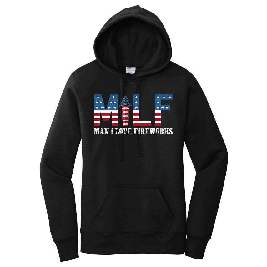 I Love Fireworks Funny 4th Of July Women's Pullover Hoodie
