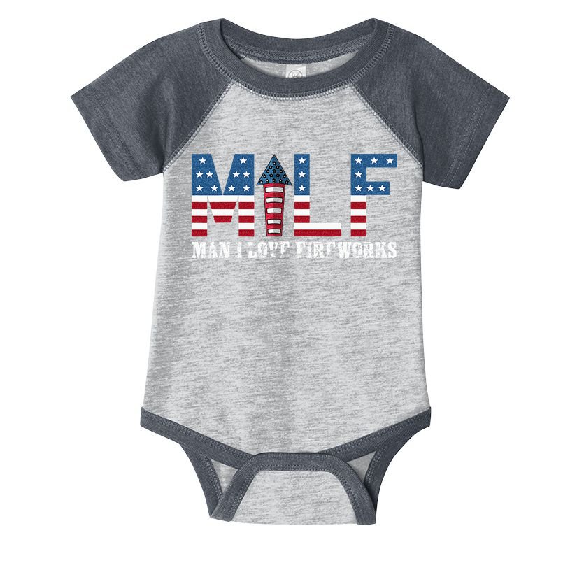 I Love Fireworks Funny 4th Of July Infant Baby Jersey Bodysuit
