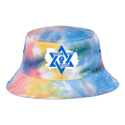 Israel Love Flag I Stand With Israel Heritage Israeli Flag  Tie Dye Newport Bucket Hat