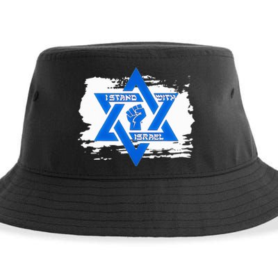 Israel Love Flag I Stand With Israel Heritage Israeli Flag  Sustainable Bucket Hat