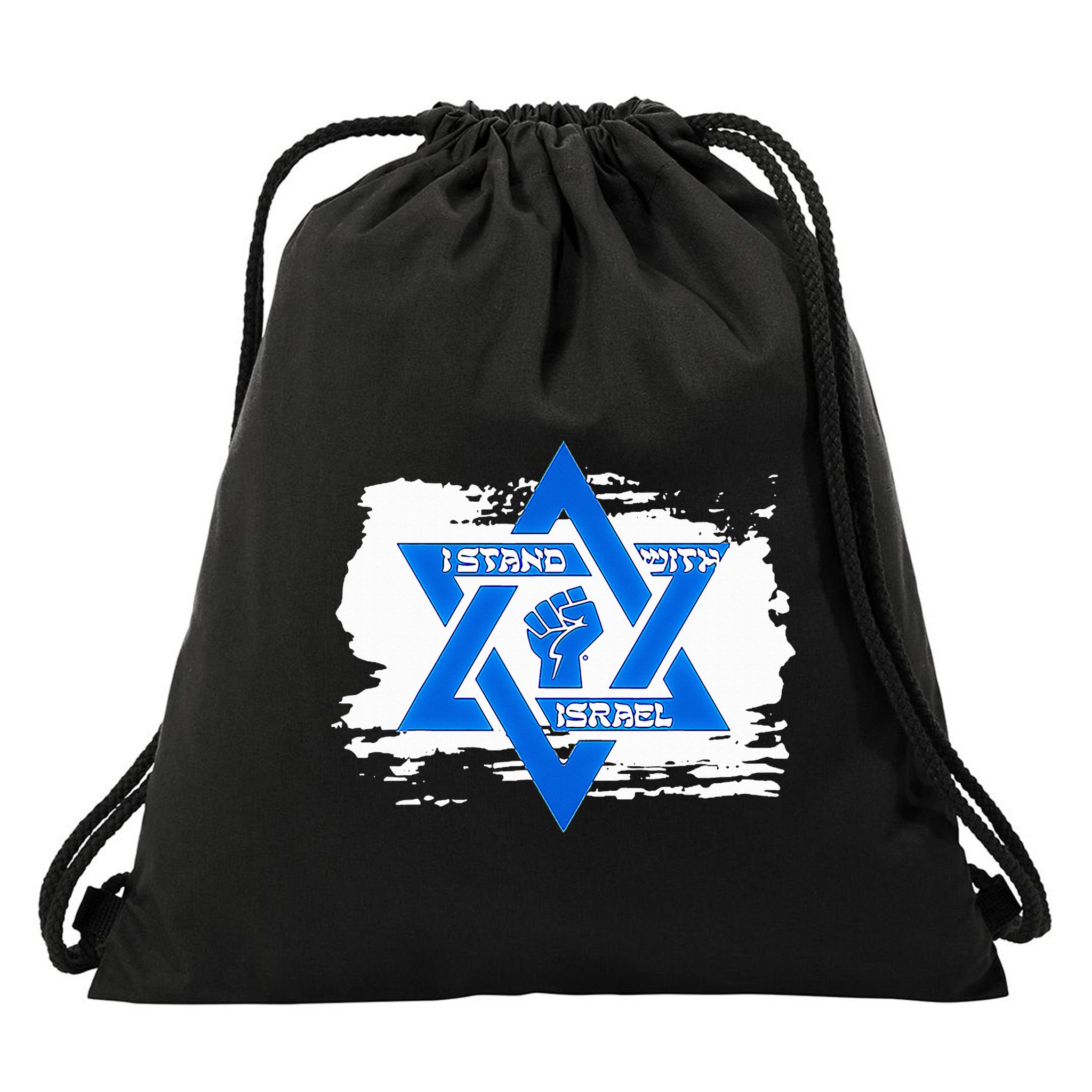 Israel Love Flag I Stand With Israel Heritage Israeli Flag  Drawstring Bag