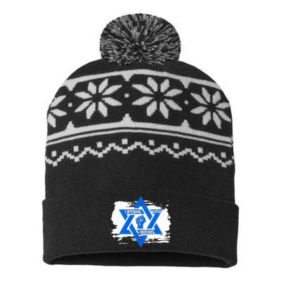 Israel Love Flag I Stand With Israel Heritage Israeli Flag  USA-Made Snowflake Beanie