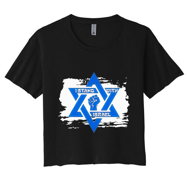 Israel Love Flag I Stand With Israel Heritage Israeli Flag  Crop Top