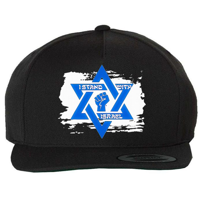 Israel Love Flag I Stand With Israel Heritage Israeli Flag  Wool Snapback Cap