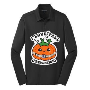 I Love Fall Prevention Fall Physical Therapy Silk Touch Performance Long Sleeve Polo