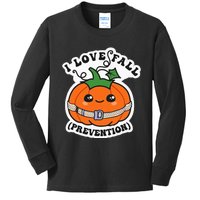 I Love Fall Prevention Fall Physical Therapy Kids Long Sleeve Shirt