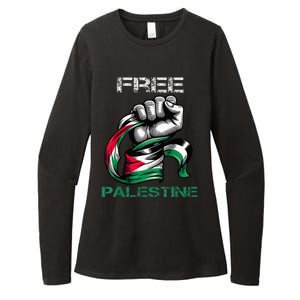 I Love Free Palestine Flag  Womens CVC Long Sleeve Shirt