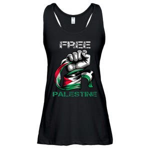 I Love Free Palestine Flag  Ladies Essential Flowy Tank