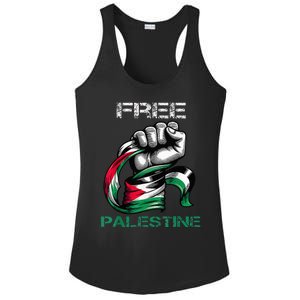 I Love Free Palestine Flag  Ladies PosiCharge Competitor Racerback Tank