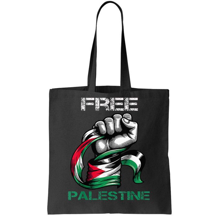 I Love Free Palestine Flag  Tote Bag